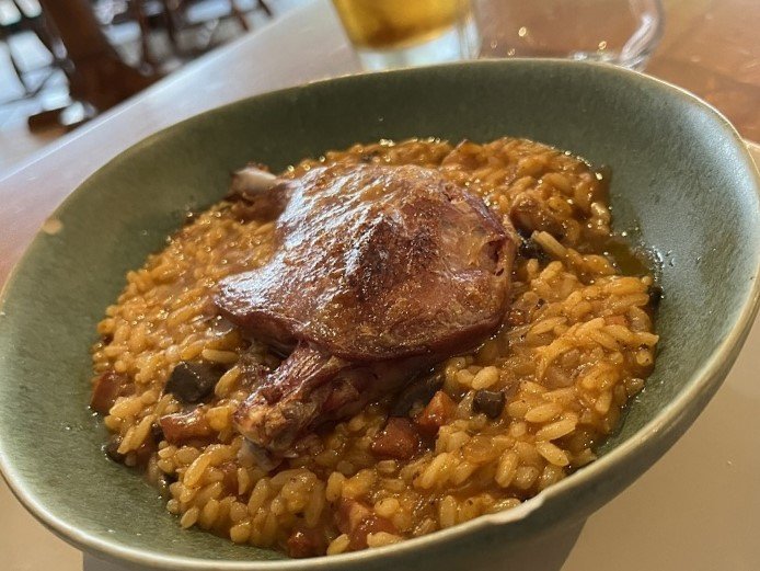 Duck on a bed of rice