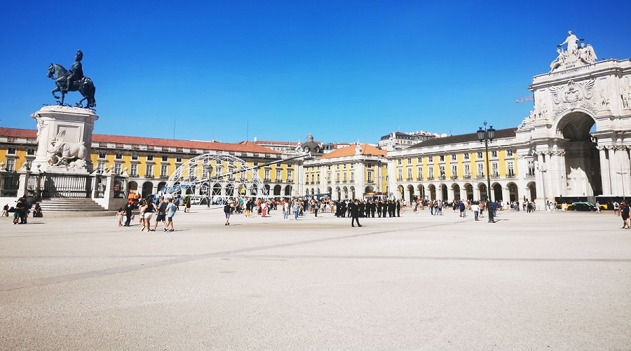 The Praca do Comercio in Lisbon