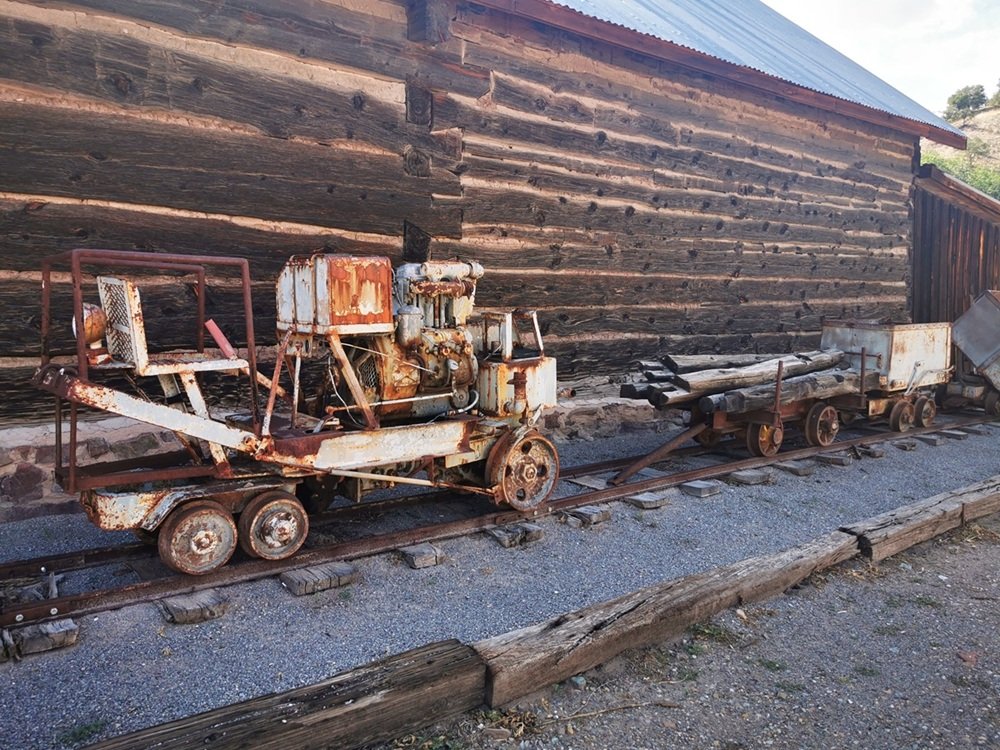 An abandoned mining car in Chloride