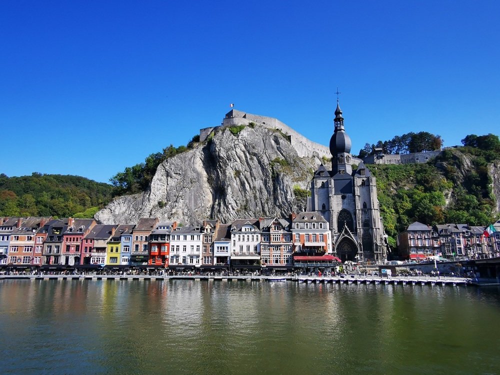 A view across the Meuse River at Dinant