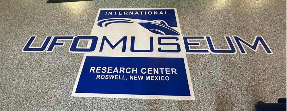 Sign for the International UFO Museum in Roswell